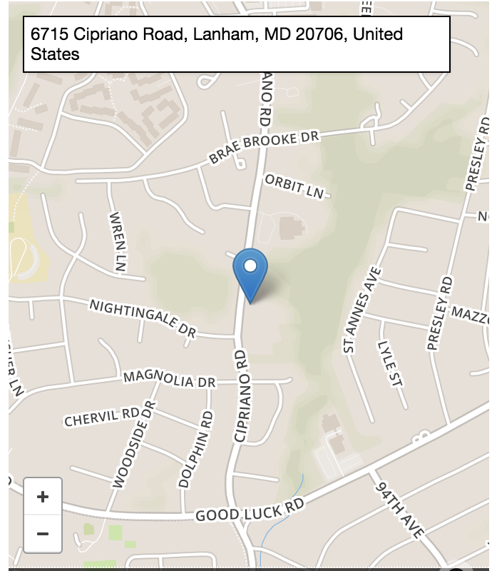Map, 6715 Cipriano Road, Lanham, MD, 20706